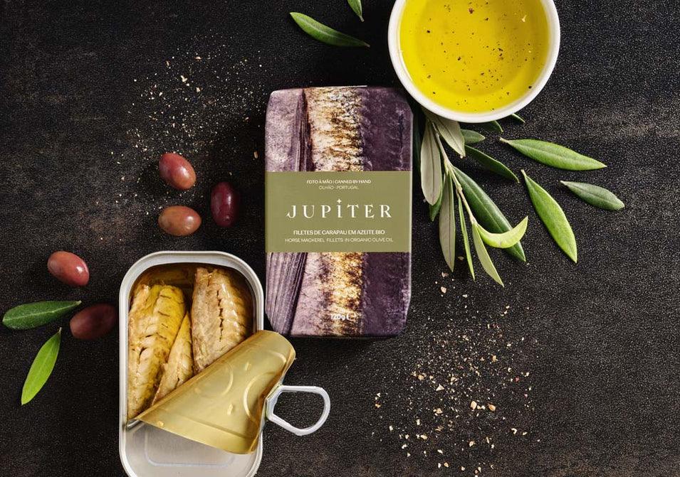 Skumbriju file bioloģiskā olīveļļā | Jupiter