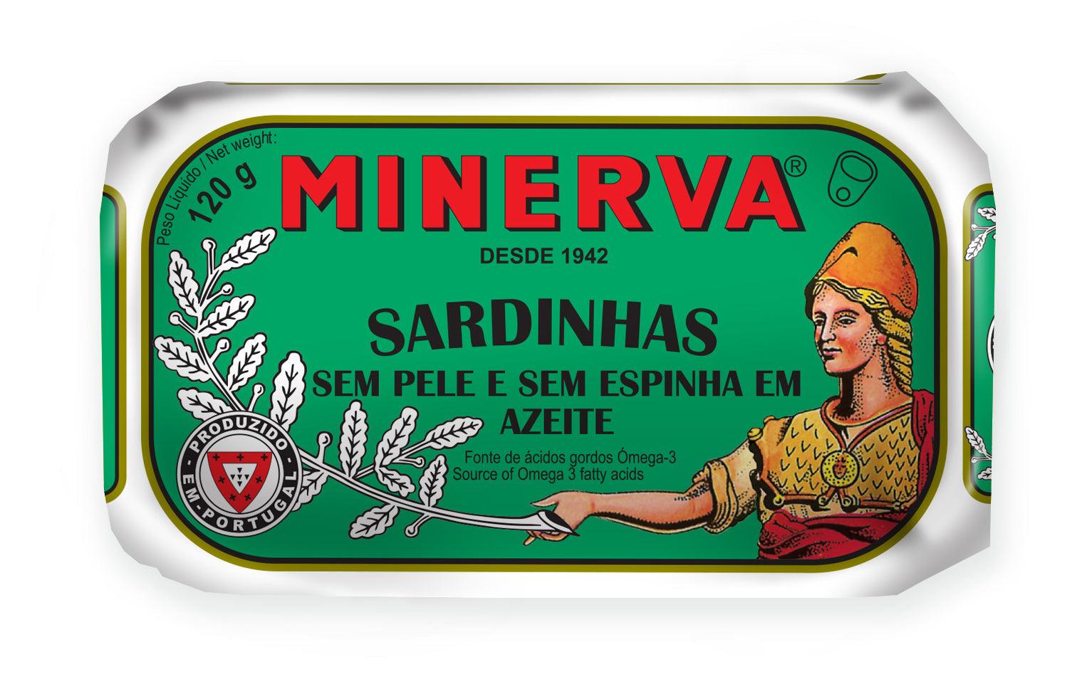 Sardinės alyvuogių aliejuje, be odelės ir kaulų Minerva Classic