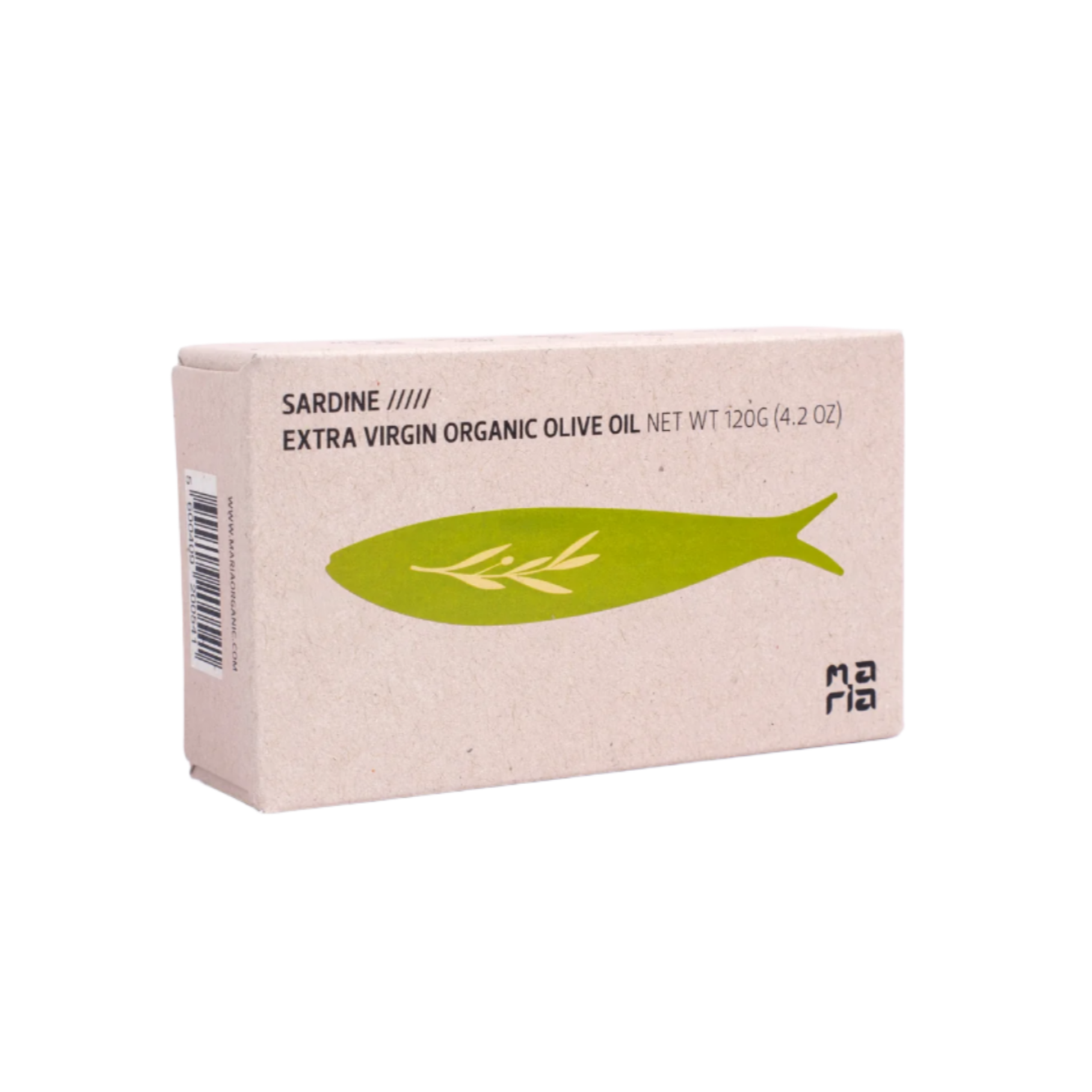 Ekologiški sardinių konservai ypač tyrame alyvuogių aliejuje Maria Organic