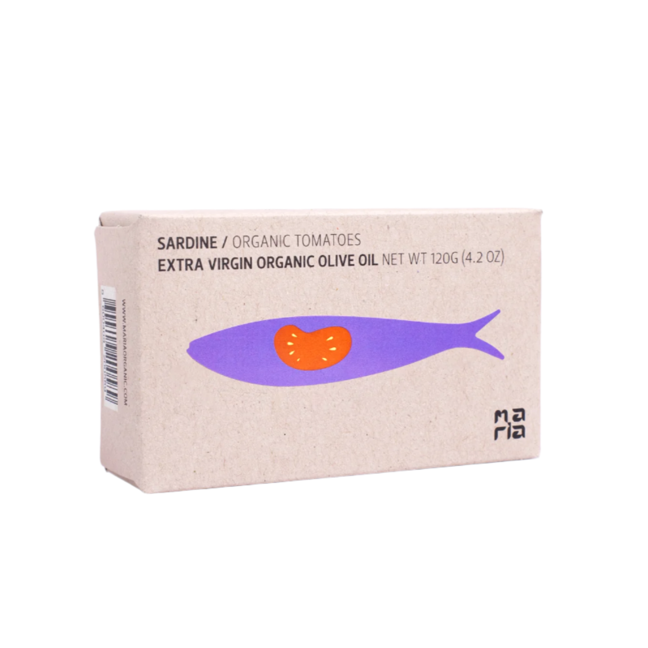 Sardinės ekologiškame pomidorų padaže ir pirmo spaudimo alyvuogių aliejuje (BIO) | Maria Organic